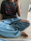 LIMITED裂紋印花棉質短袖TEE[五色]
