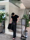 單穿也沒有頹感! 休閒圓領純色短袖針織TOP[八色]