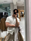 COOL FEEL❄️間距麻花翻領短袖CARDIGAN[六色]