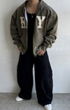 NY貼片廓形連帽ZIP-UP[三色]
