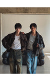 (設計師高品質款) KNIGHT層次感LEATHER JACKET[兩色]