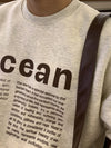 OCEAN印花圓領衛衣MTM[三色]