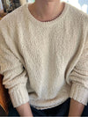 🇰🇷特別質感! 圈圈冷織鎖邊純色長袖KNIT[四色]