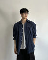 韓感氣質細格紋長袖SHIRT[四色]