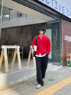 ALPACA柔軟半剪裁毛絮CARDIGAN[三色]