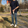 深灰色XL現貨 - BASIC純色棉質短袖TEE[三十色]