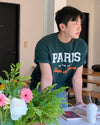 PARIS浮紋棉質短袖TEE[五色]