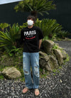 PARIS浮紋棉質短袖TEE[五色]