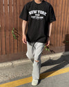 NEW YORK印花棉質短袖TEE[三色]