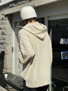 [STREET STYLE!] 直向浮紋連帽針織HOODIE[三色]